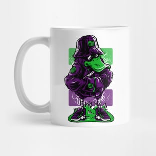 Dapper Duck Character Purple Green Mug